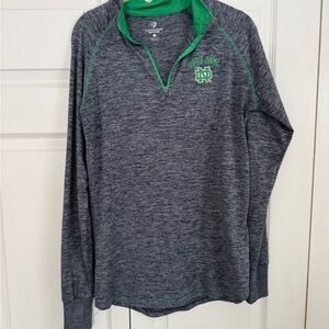 University of Notre Dame Irish Blue & Green Quarter-Zip Sweatshirt